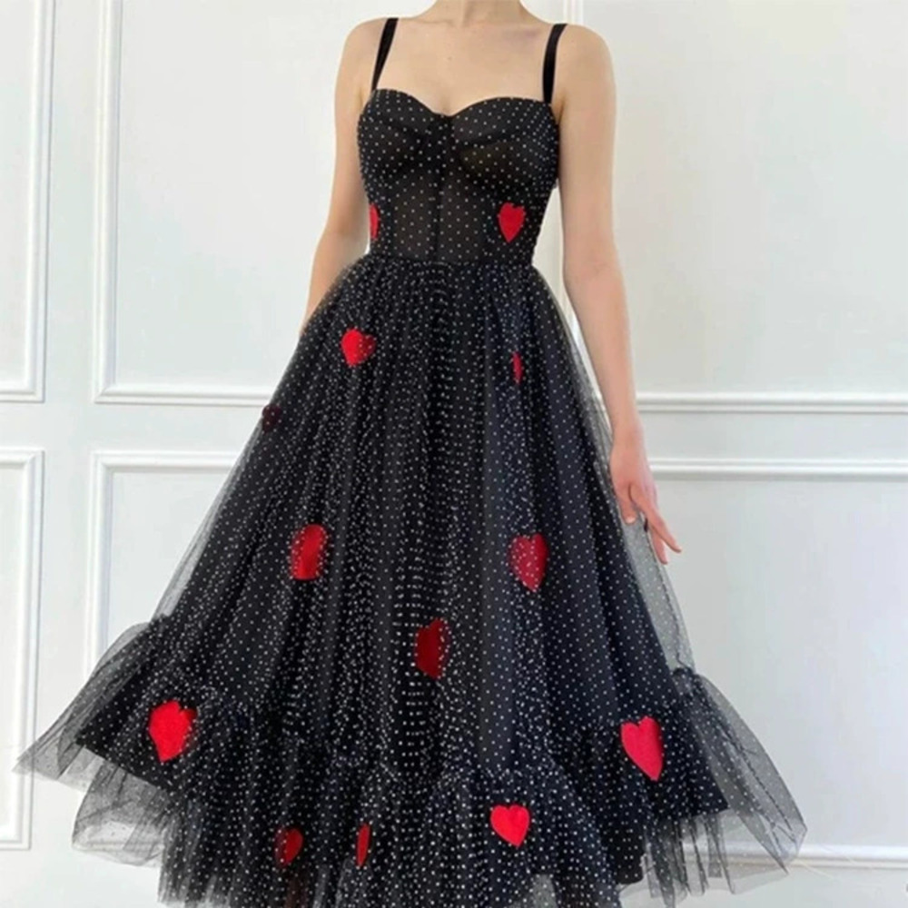 ZARA Spring Summer Mesh Heart Pleated Cami Dress French Flared Maxi Dress